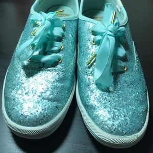 Kate Spade blue glitter Ked Sneakers